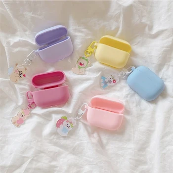

fundas For AirPods Pro 3 Case Cute bear / rabbit cartoon keyring silicone Earphone case For Air pods Pro Cover headphone box