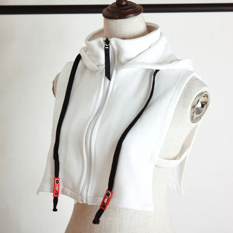 

Autumn Winter Fake Collar Hat Wear Sweater Hooded Unisex Elegant False Collar High Hooded Sweater Embroidered Decorative