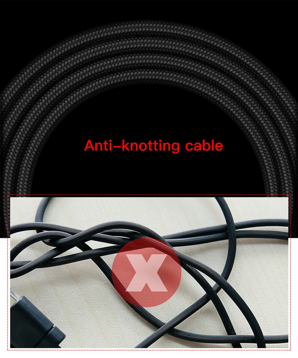 Baseus usb type-C кабель USB C для samsung S9 S10 светодиодный кабель освещения type C для huawei P30 Lite Pro USB-C кабели для мобильных телефонов