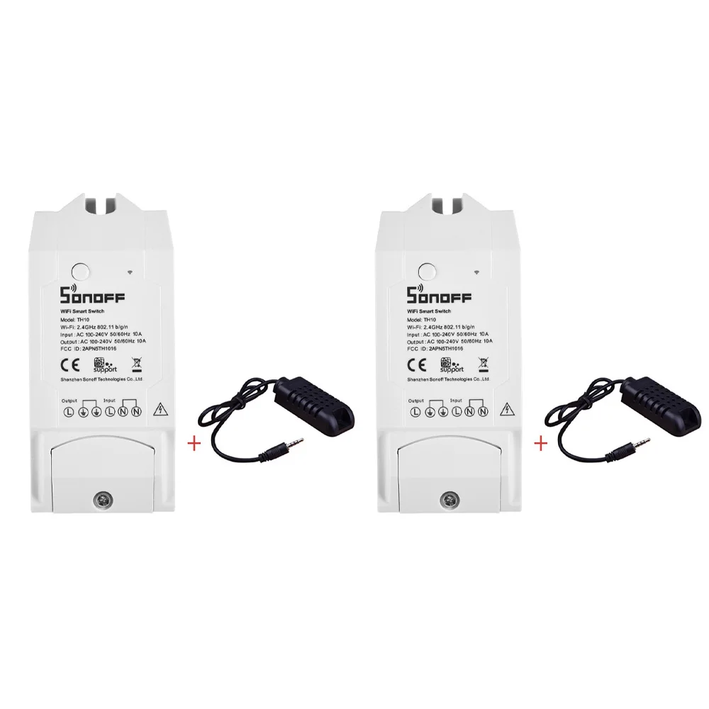 Sonoff TH10 Смартфон Датчик температуры и влажности для умного дома wifi термостат WiFi умный переключатель пульт дистанционного управления