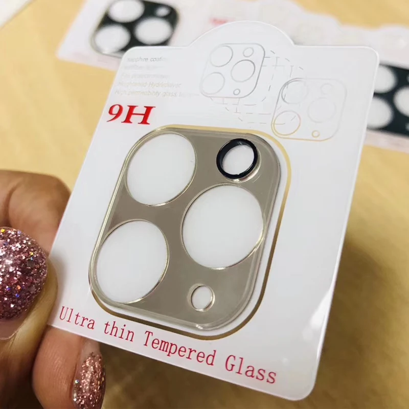 100 шт 3D полное покрытие объектива камеры закаленное стекло для iPhone 11 Pro Max 3D Красочные линзы камеры для iPhone 11 в OPP пакете