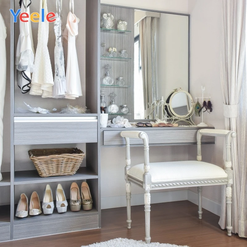 

Yeele Wardrobe Interior Dressing Table Girl Women Photography Backgrounds Photographic Backdrops for Photo Studio