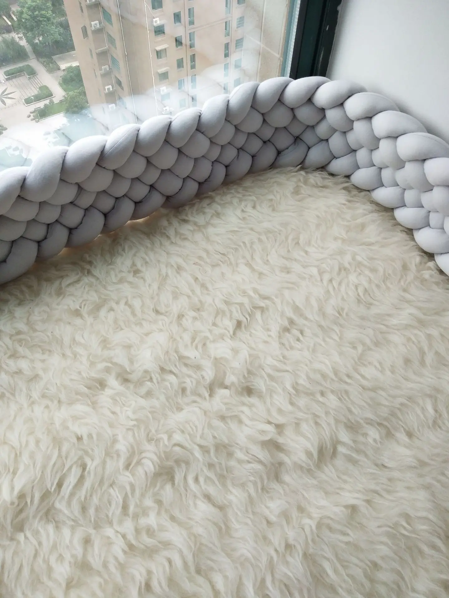 3-4M 6 knotted cot bumper baby braid protective cradle protector for cot bumpers in the crib protector bedroom girl decoration