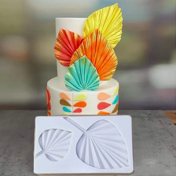 

Cake Tool Rose Leaf Fan Leaf Silicone Mold Sugarcraft Chocolate fondant tool Clay sugarcraft mould