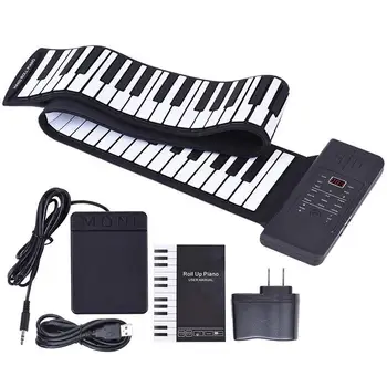 

1 Set 88 Keys Roll Up Piano with USB Keyboard and Built-in Speaker for Beginners