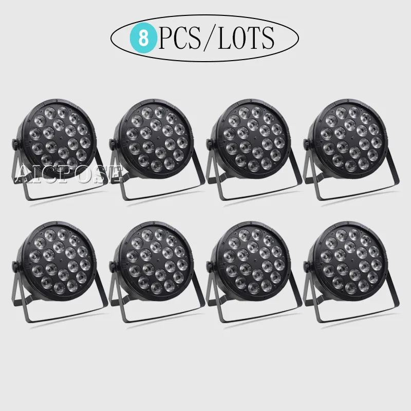 8 шт./лот 18x12 Вт RGBW 4в1 Led Par Светильник 18*12 DMX512 дискотечный светильник s