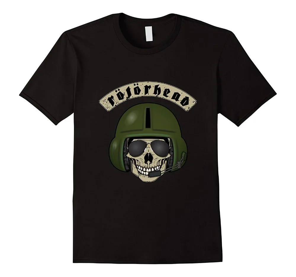 Брендовая Новинка 2019 подарок мужская летняя футболка с вертолетом Rotorhead надписью