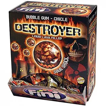 

Fini Bubble Gum Chicle Destroyer Sour Shock 200 Pieces