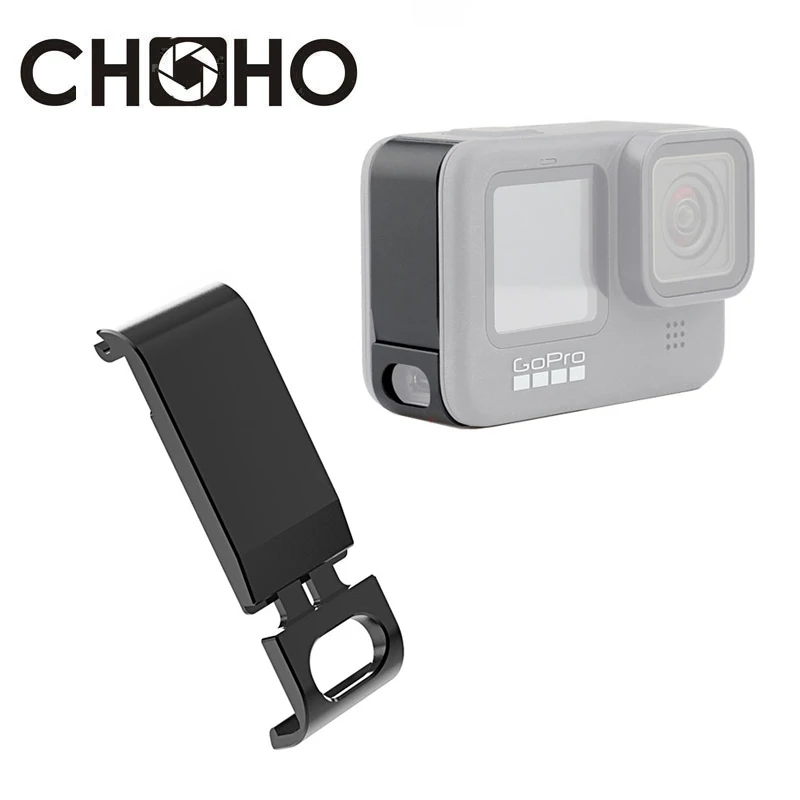 For GoPro 9 10 Rechargeable Side Cover Aluminium Alloy Replacement Battery Lid Door Go Pro Hero9 Black Accessories | Электроника
