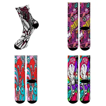 

Classic Fashion Retro Abstract Oil Painting Art Socks For Women Modern Oil Painting Happy Long Socks Men 5ZWL27