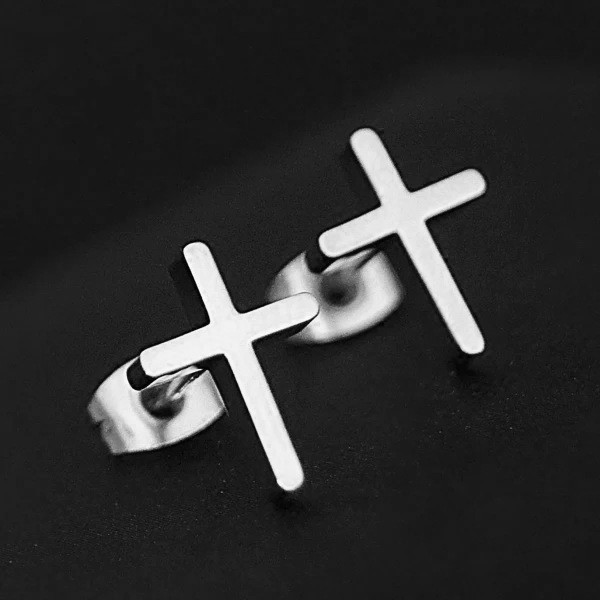 Steel Tiny Crescent Moon Stud star Earrings Boho Jewelry. Minimalist Earrings Gift