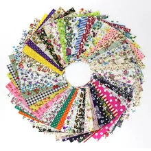 Tissu en coton à imprimé Floral, 50 pièces assorties, carré, pour couture, quilt, Patchwork, couture, matériel fait à la main, bricolage