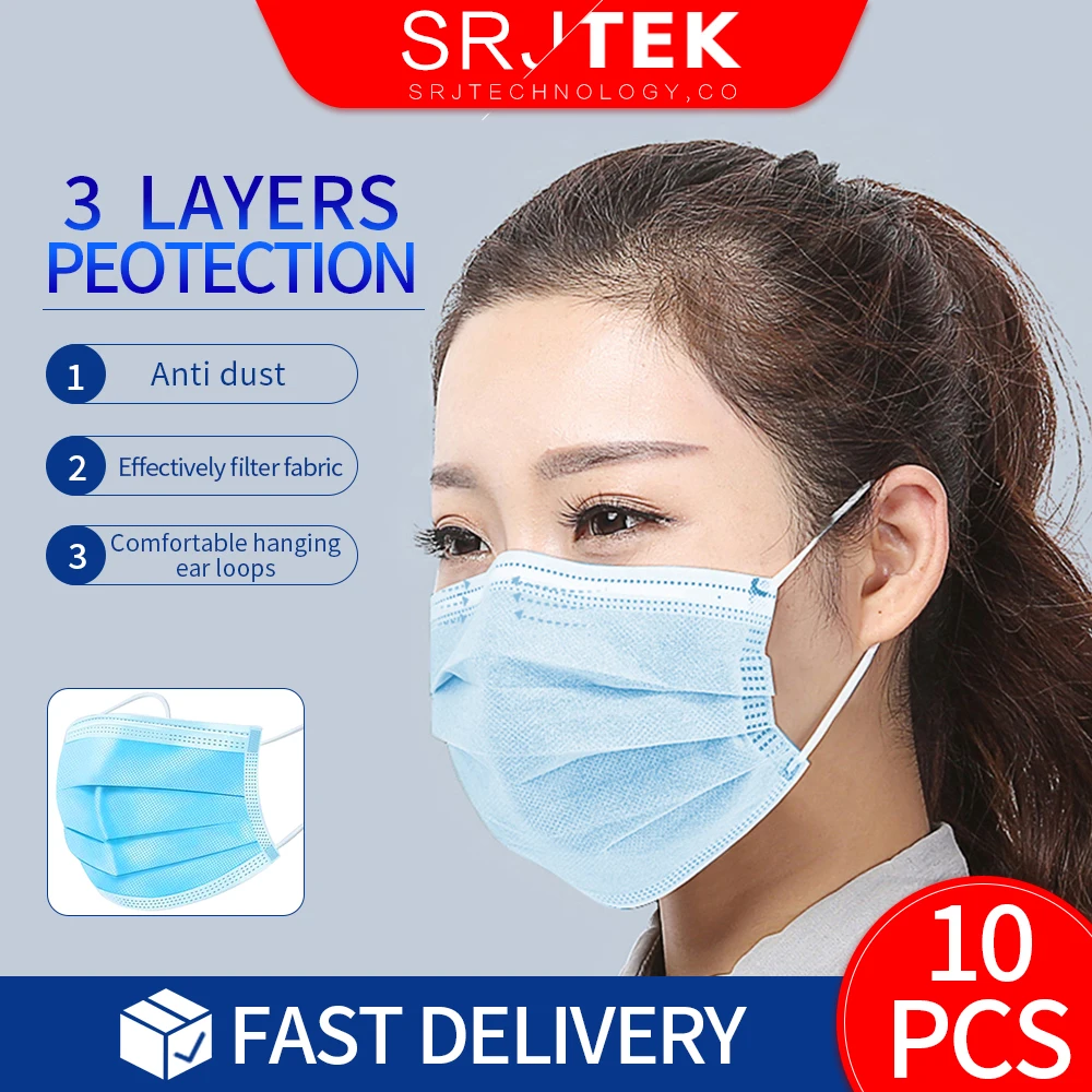 

Adult Mask Mouth Face Mask Disposable Mask Protective Masks for Dust Particles Pollution Anti-Dust Dustproof Earloop Facial