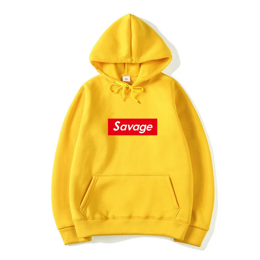 

2019 New Arrival Mens Hoodies Savage Hoody Suprem Parody No Heart X Savage Mode Slaughter Gang ATL Long Sleeved Sweatshirts