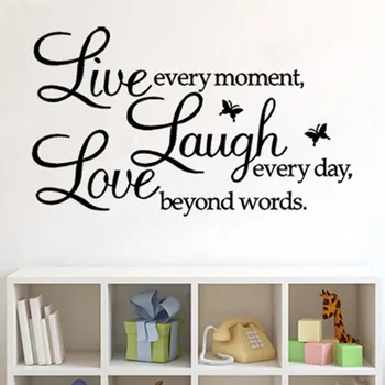 

Live Every Moment Removable Art Vinyl Mural Home Room Decor Wall Stickers Home Decor Kids Room Decoration Art Wall Decals 916