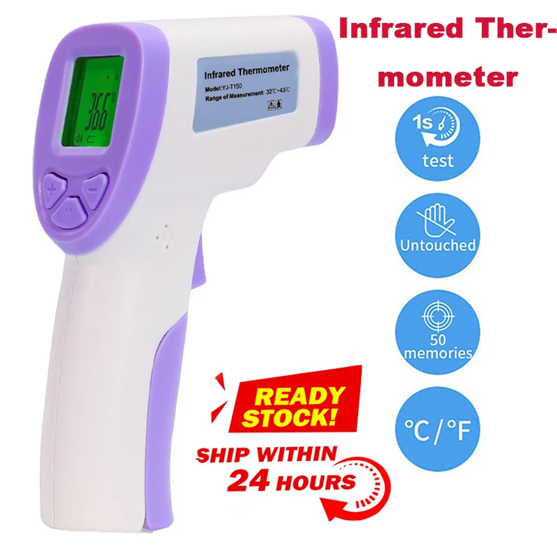 

Body Temperature Measurement Device Infrared Forehead Thermometer Adult Baby Non-Contact Digital Display Thermometer Gun