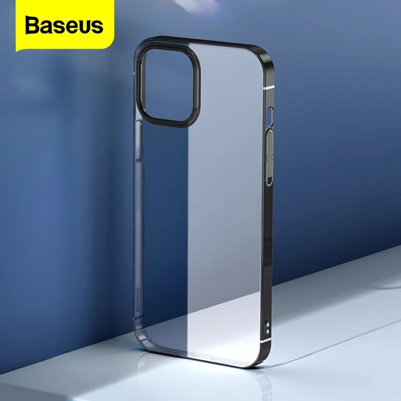 leather iphone 12 mini case Baseus Transparent Phone Case For iPhone 12 Mini 12 Pro Thin Clear Plating Back Case For iPhone 12 Pro Max Soft TPU Cover Coque iphone 12 mini silicone case