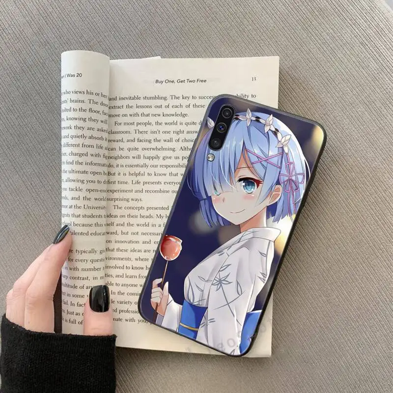 Чехол с рисунком аниме Re ZERO Ram Rem In other World чехол для телефона Samsung Galaxy A 3 6 7 8 10 20 30 40 50