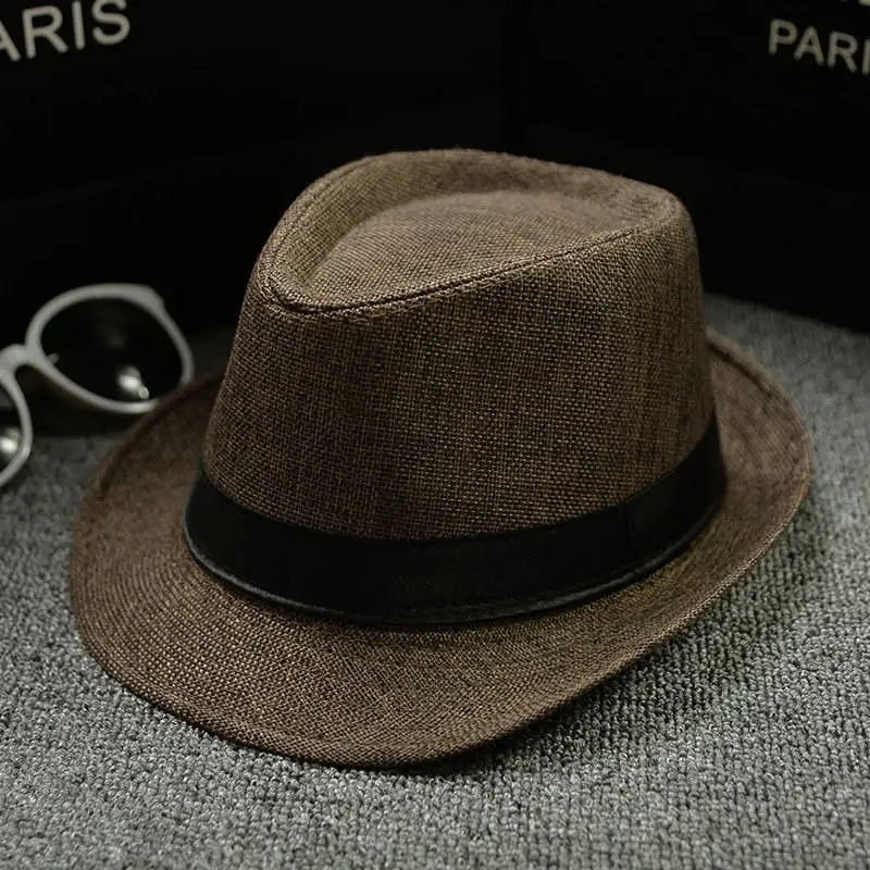 New Fashion Retro Men Fedoras Top Jazz Felt Wide Brim Hat Vintage Couple Cap Winter Chapeau Summer Bowler Hats Cap Outdoor - Цвет: 10