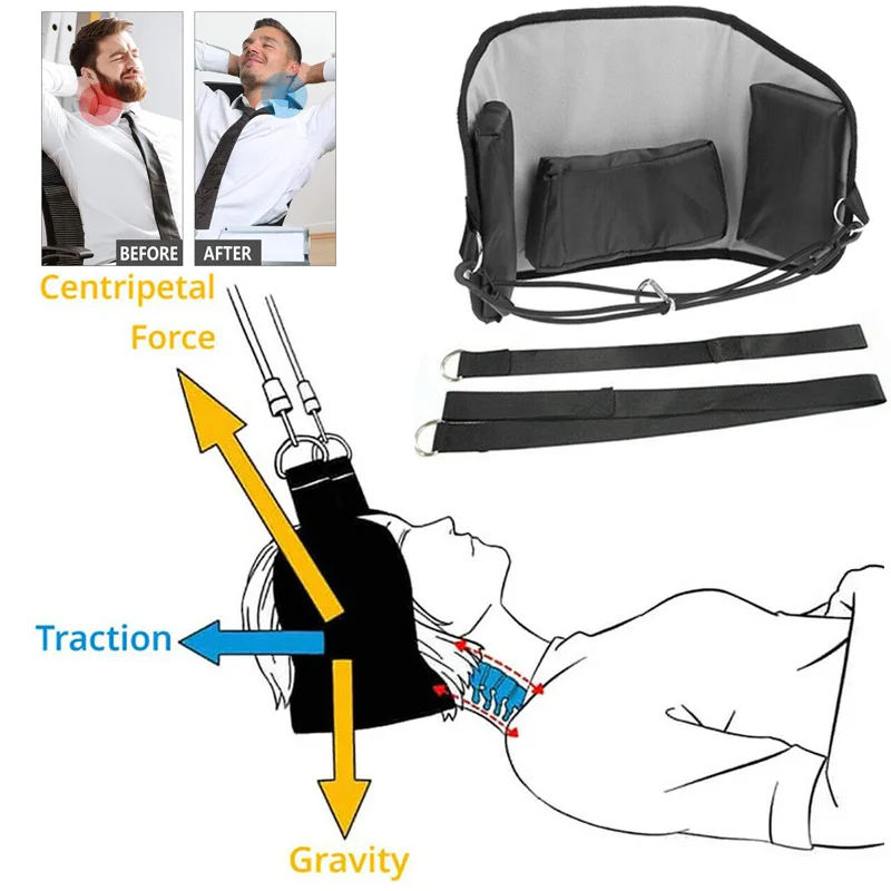 Черная голова гамак облегчение боли ворс Удобная подушка Правильная осанка холст мягкий семейный шейный гамак открытый