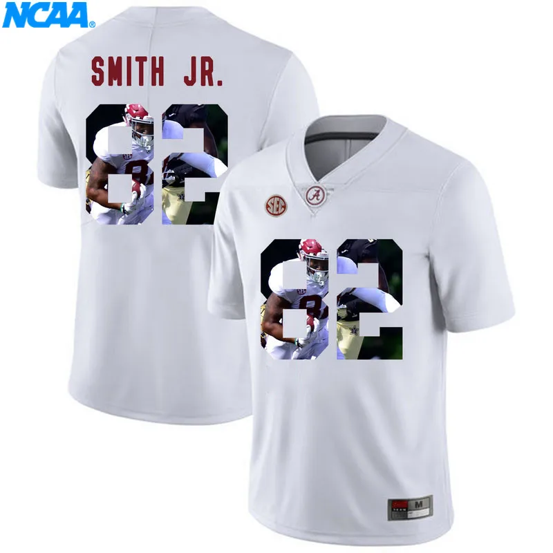 Новое поступление, высокое качество, футболка Alabama Henry Ruggs III#11 Smith Jr.#82, спортивные майки, S-XXXL - Цвет: 8