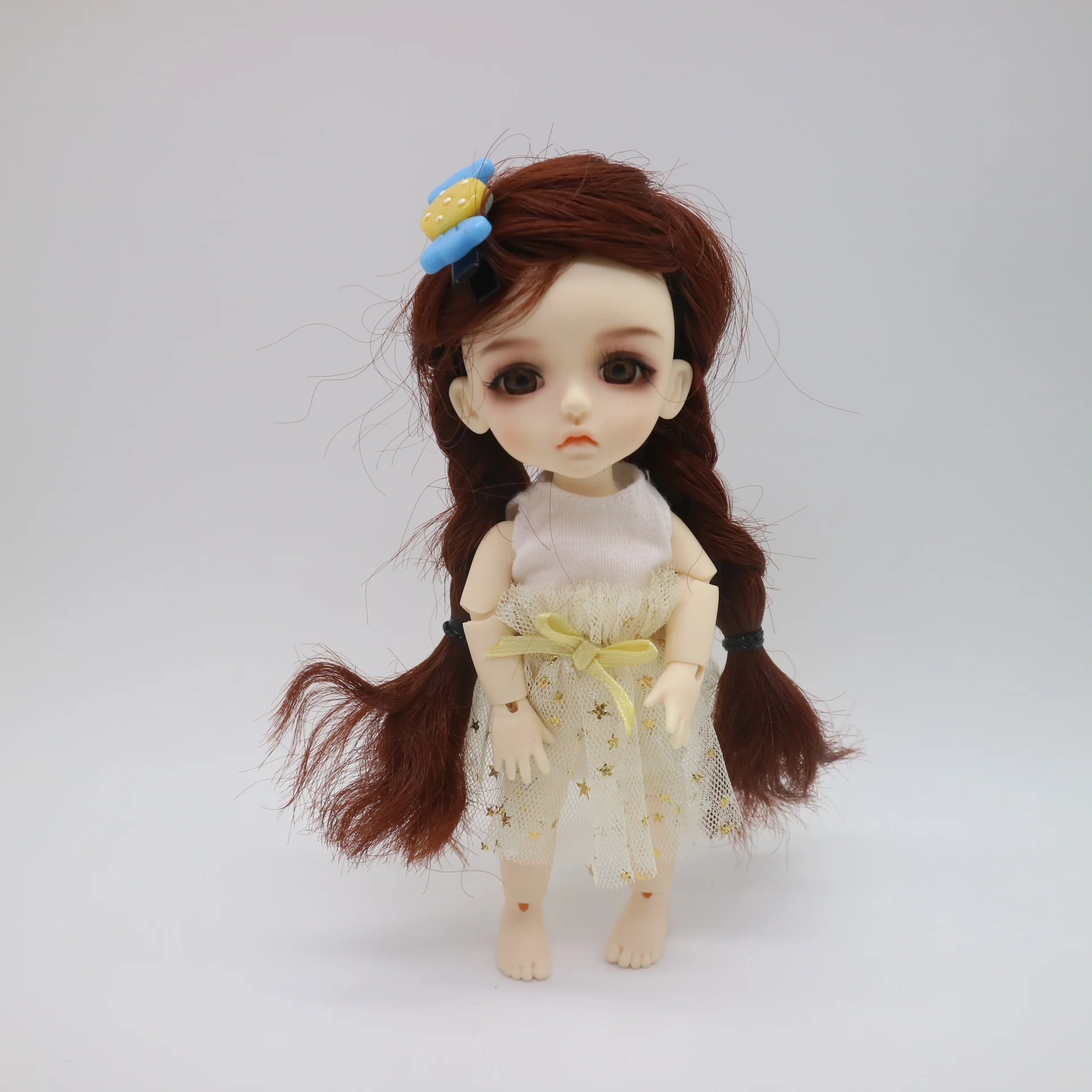 15 см BJD 1/8 кукла суставная Смола включает глаза одежда парики