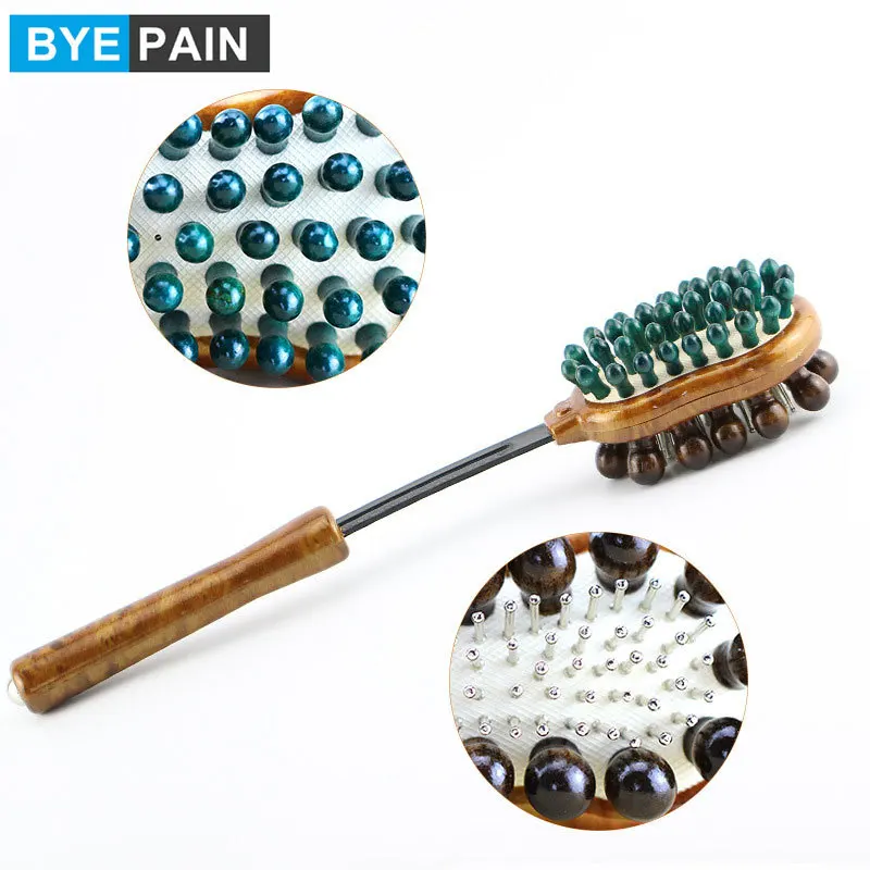 

BYEPAIN Massage Hammer Stretchable Wood and Metal Double Side Body Hammer Multifunctional Massage Tool for Home Office