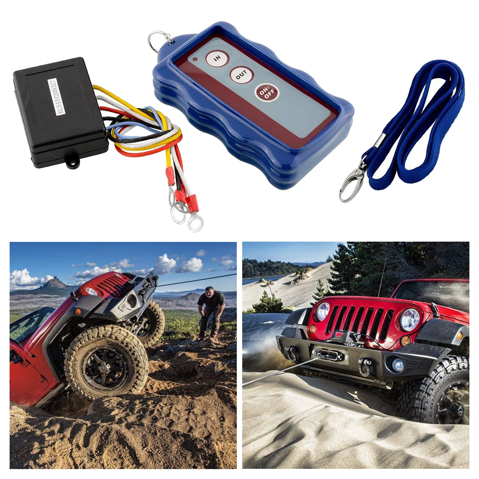 12V 50ft Smart Winch Wireless Remote Control Switch Set G Universal Indicator Light for Truck ATV | - Цена: 1 246,82 руб.