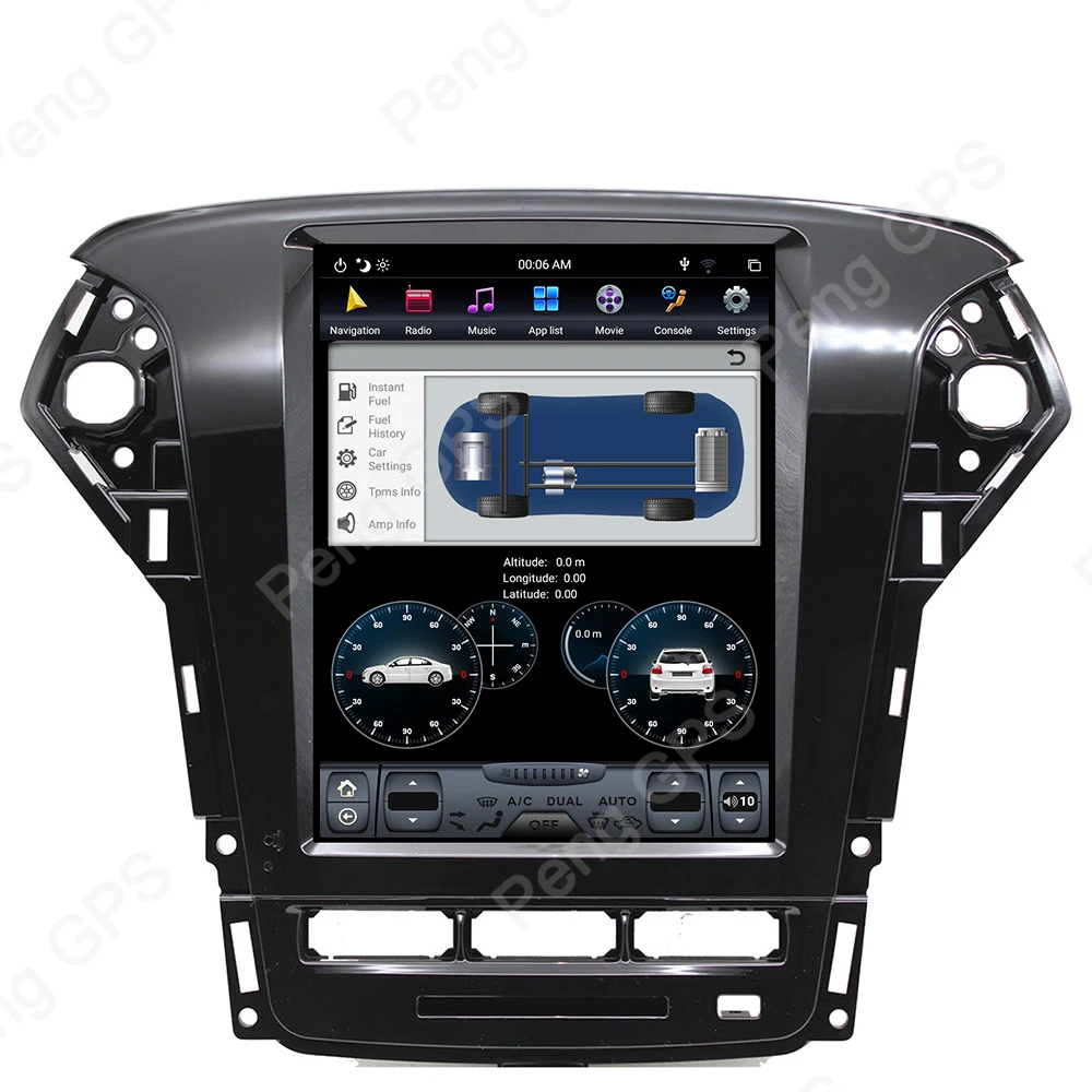 Cheap 4G+64G Android 8.1 Car GPS Navigation for Ford Mondeo/Fusion MK4 2011-2013 IPS Screen 6Core In-dash Carplay DVD Player PX-6 Unit 4