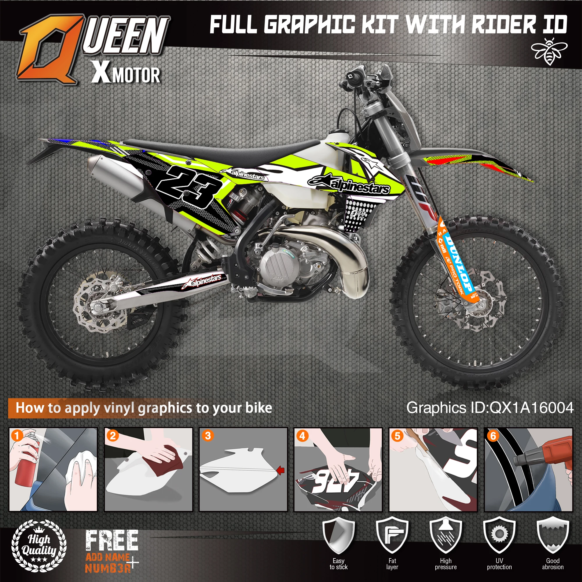 Графические наклейки QUEEN X MOTOR Custom Team Набор наклеек 3M для KTM 2016 2017 2018 SX SXF 2019 EXC XC W