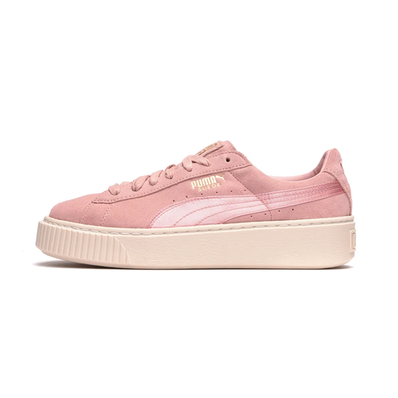 Оригинальная puma обувь на платформе из замши, Для женщин Скейтбординг обувь розового цвета модные удобные низкие износоустойчивая обувь 865823-03 - Цвет: 365828-03