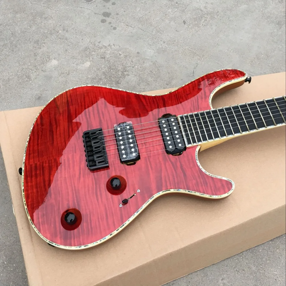 high quality,Red Tiger Flame electric gitaar,Ebony fingerboard,customization guitarra699