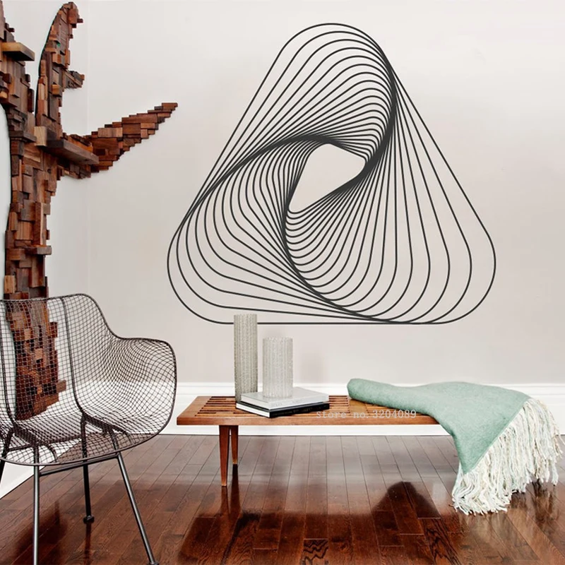 Optical Illusion geometric art Hermann Grid illusion vinyl wall decal removable wall decor ID: 151008