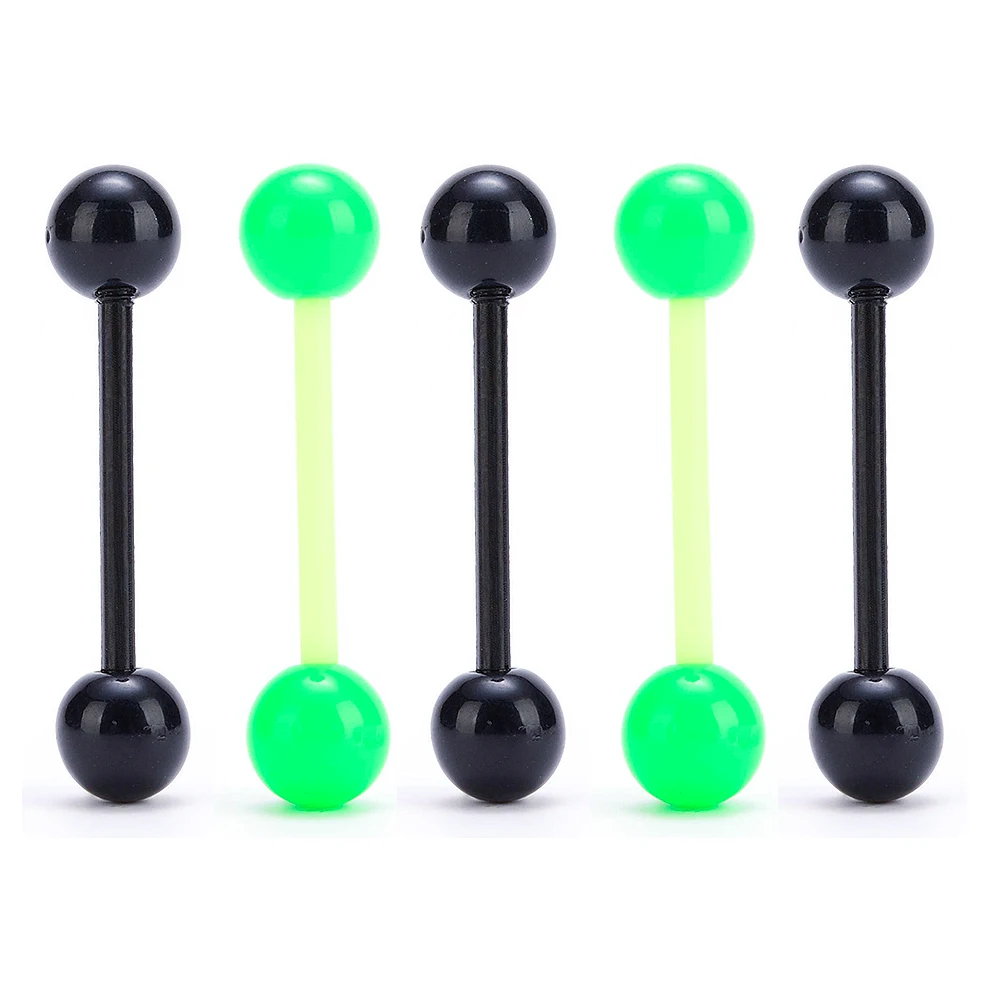 Пирсинг в стиле панк 1 шт карамельный цвет зеленый черный простой стиль язык барбол Ланге акриловые ювелирные изделия для тела кольцо предназначено для женщин один