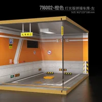 Scene 1:18 Diorama Miniature Simulation Garage Wood Show DIY Car Model Acrylic Dust Cover Adult Collection Ornaments 2