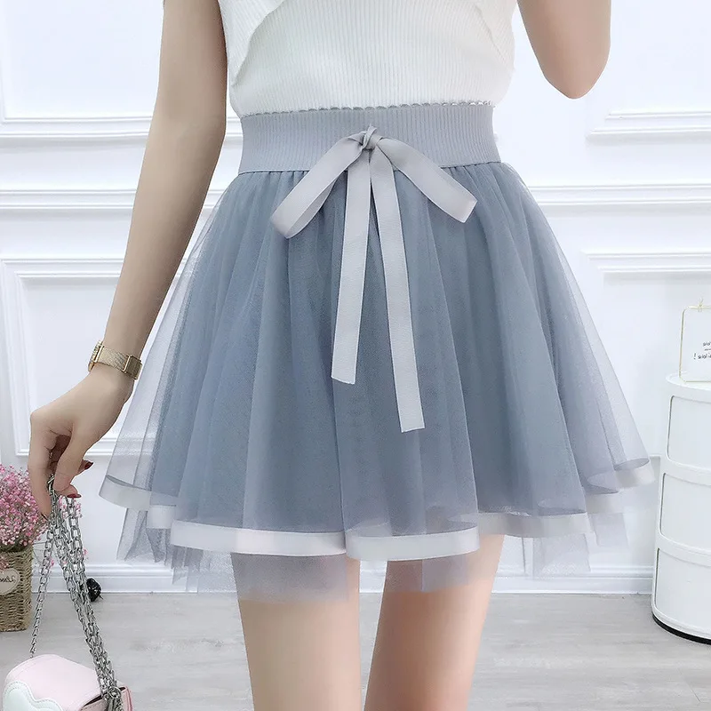 

2019 Summer Wear New Style Korean-style Mesh Skirt Skirt Short Skirt Tutu Fairy A- line Skirt Sub-