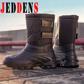 

Men's Winter Boots Plush Warm Men Snow Boots Outdoor Comfortable Man Mid-Calf Boots Waterproof Hiking Boots Zapatillas Hombre V3