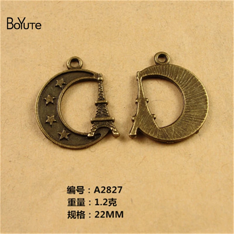 BoYuTe (100 Pieces/Lot) 22MM Moon Tower Charms Antique Bronze Plated Zinc Alloy Pendants Metal Jewelry Findings fit Diy | Украшения и