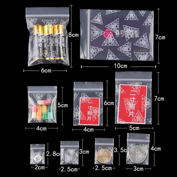

zipper plastic bag 100 pcs/set 0.2 mm colorful pattern storage bags Thickness Jewelry Zip Zipped Lock Reclosable Plastic Poly