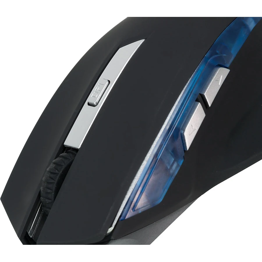 Мышь Oklick 715G черный оптическая(1600dpi) USB игровая(6but