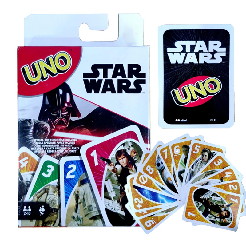 One Piece UNO Cards Star Wars anime movie action figure Darth Vader Fanny Family Party Poker playing cards Game Kids Toys | Игрушки и