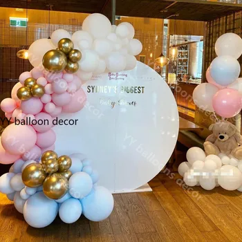 

131pcs DIY Pink Balloon Garland Arch Kit Metal Gold Blue&white Balloons for Birthday Baby Shower Weddings Party Decoration