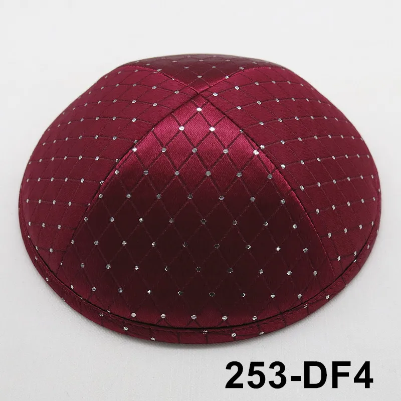 253DF4 При покупке более 5 партий(50 шт.) будет Скидка 10% на парчу 19 см kippot Kipa Skullies beanie Kippah jeus Yarmullka - Цвет: 253DF4