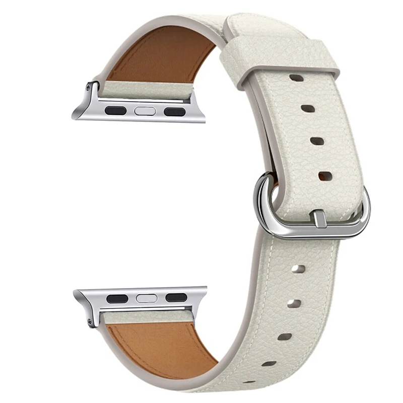 white Oulucci ремешок из нержавеющей стали для apple watch ремешок 38 мм/40 мм/42 мм/44 мм сменный ремешок для apple watch 5/4/3/2 - Цвет ремешка: white