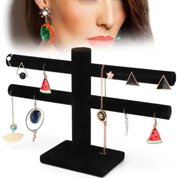 

New Arrival Black Detachable Velvet Cloth Jewelry Earrings Watch Display Stand Display Many Things Organizer Storage Rack