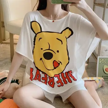 

2020 Summer Hot Sale Cartoon Pajamas Short Sleeve Sleepwear Women Pajamas Set Spring New Cute Casual Female Pyjamas Homewear