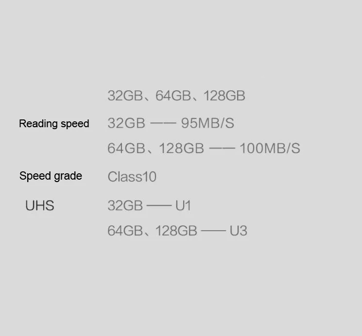 Xiaomi Micro SD карта памяти камера рекордер мобильный телефон высокоскоростная запись передачи совместима с различными устройствами