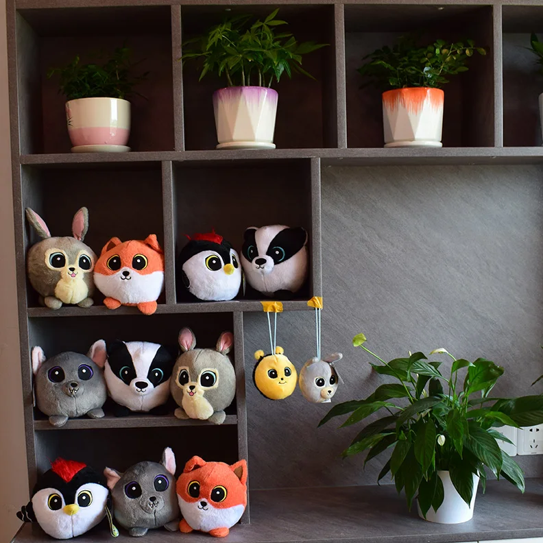 Soft stuffed forest animals plush badger bat borsuk deer woodpecker mini bee fox owl doll rabbit christmas new year present