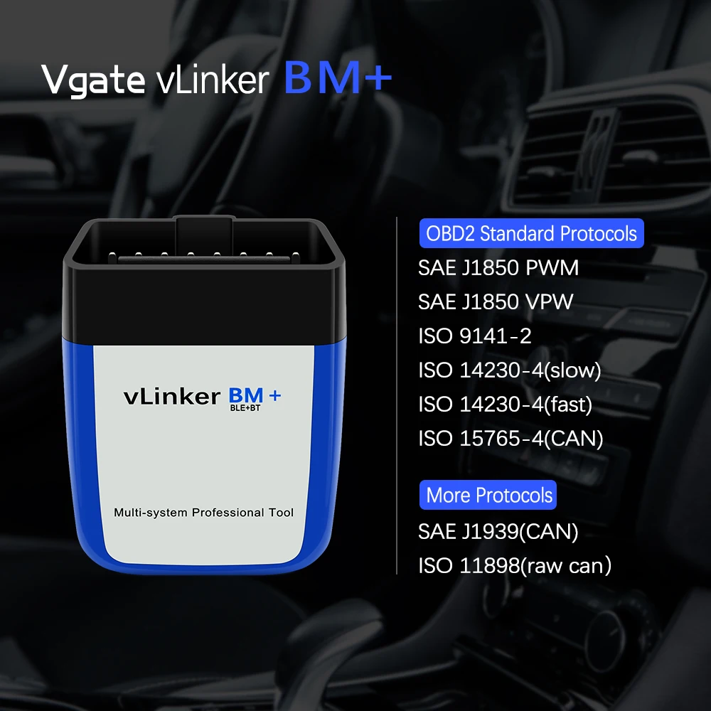 Vgate vLinker BM+ ELM327 V2.2 For BMW Scanner Wireless BT4.0 wifi OBD 2 OBD2 Car Diagnostic ELM 327 Auto Tool For BMW Bimmercode best car battery charger