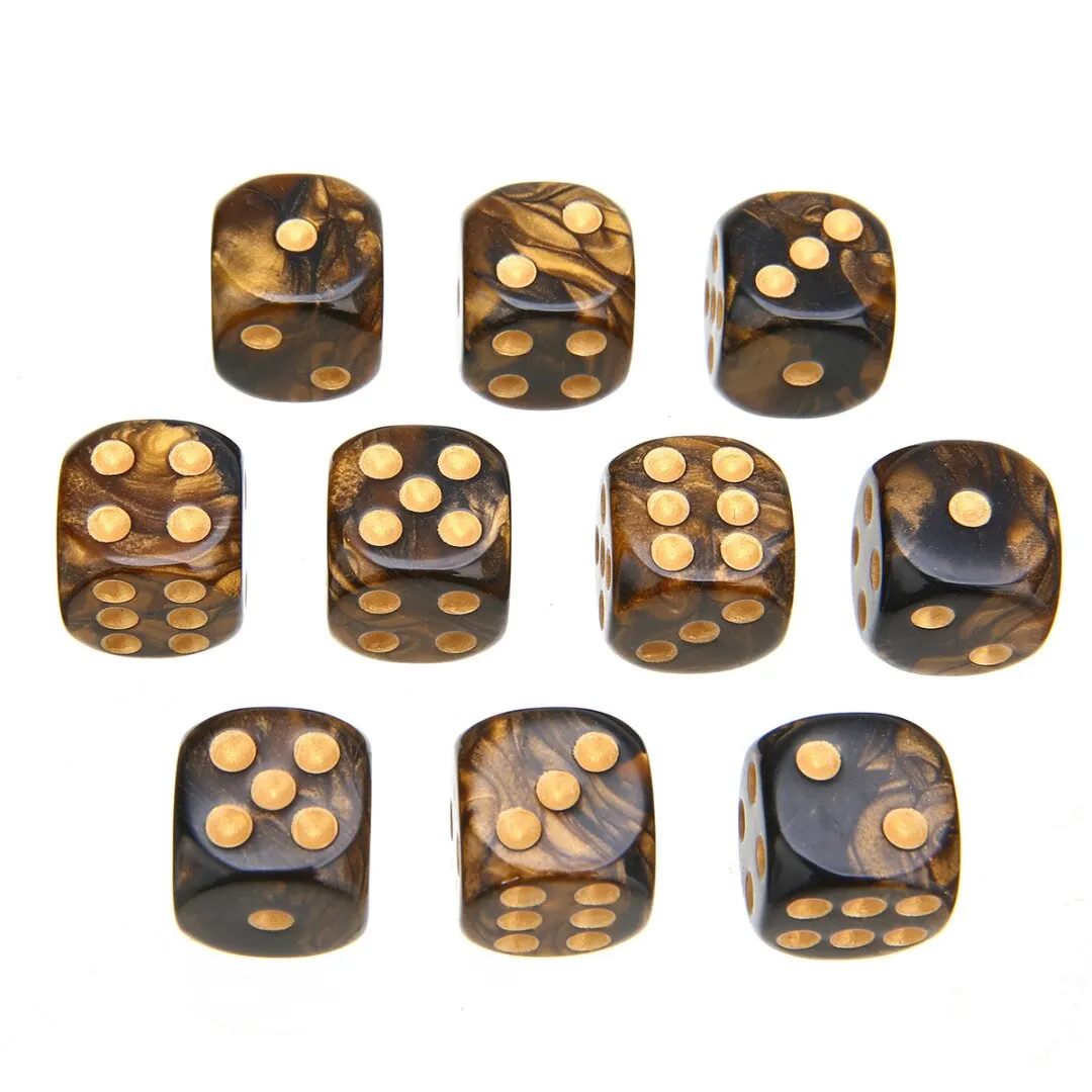 10Pcs/Set Modern Six Sided Mixed Colored Dice Game Playing Mixed Color For Parties TRPG Gamer Dice Dropshipping